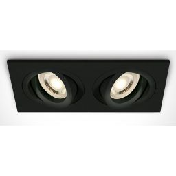 One Light Glafira lampa do zabudowy 2x10 W czarna 51205ABG/B