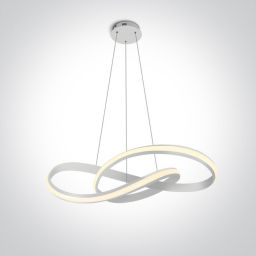 One Light Evia lampa wisząca 1x40 W biała 63066A/W