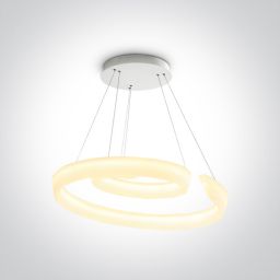 One Light Asvesti lampa wisząca 1x60 W biała 63112/W