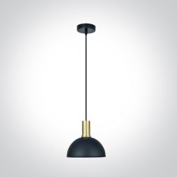 One Light Omorfo lampa wisząca 1x10 W czarna-mosiądz szczotkowany 63140/BBS