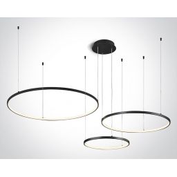 One Light Verdun 3 lampa podsufitowa 1x65 W czarna 63150B/B/W