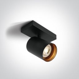 One Light Elatos lampa podsufitowa 1x10W czarna 65105N/B