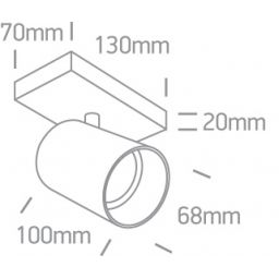 One Light Elatos lampa podsufitowa 1x10W mosiądz szczotkowany/czarny 65105N/BBS