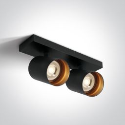 One Light Elatos lampa podsufitowa 2x10W czarna 65205N/B