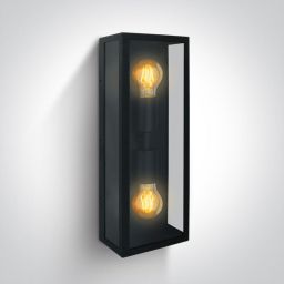 One Light kinkiet zewnętrzny 2x40W czarny 67406B/B