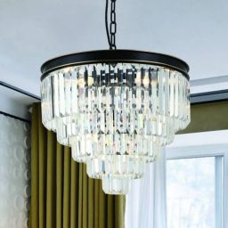 Open Design Artico lampa wisząca 1x8W kryształ/czarny OR80001