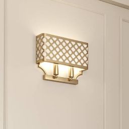 Open Design Verno Parette Old Gold kinkiet 2x12W LED złoty/biały OR84603