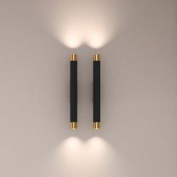 Open Design Q Parette kinkiet 2x3,5W LED czarny/złoty OR84573