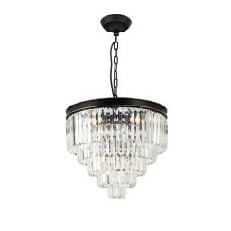 Open Design Artico lampa wisząca 1x8W kryształ/czarny OR80001