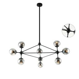 Open Design Bao lampa podsufitowa x8 W czarna-przydymiona OR80056