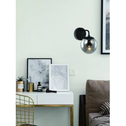 Open Design (Orlicki Design) Bao Parette Nero Fume kinkiet 1x8W czarny/szkło dymione OR81411