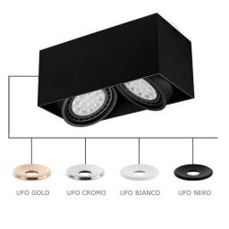 Open Design Cardi II lampa podsufitowa 2x8 W czarna OR82067