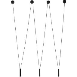 Open Design Viva III Nero lampa wisząca 3x3,5W LED czarna OR84320