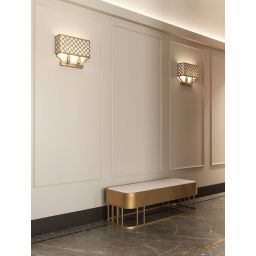 Open Design Verno Parette Old Gold kinkiet 2x12W LED złoty/biały OR84603
