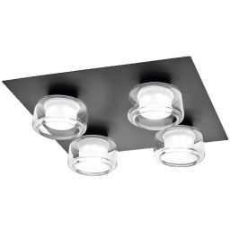Osram Orbis Flame lampa podsufitowa 4x5,5 W czarna