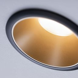 Paulmann Cole Coin lampa do zabudowy 3x6,5 W czarna-złota 93404