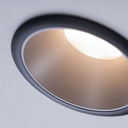 Paulmann Cole Coin lampa do zabudowy 1x6,5W czarny/srebrny 93407