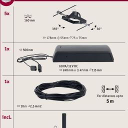 Paulmann Mac II system linkowy 5x10W czarny mat/chrom 94434