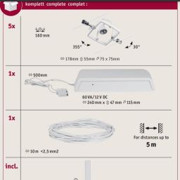 Paulmann Mac II system linkowy 5x10W biały mat/chrom 94432