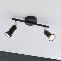 Paulmann Carolina lampa podsufitowa 2x10W antracyt/chrom 66751