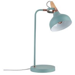 Paulmann Neordic Juna lampa biurkowa 1x20W delikatna zieleń/miedziany/drewno 79651