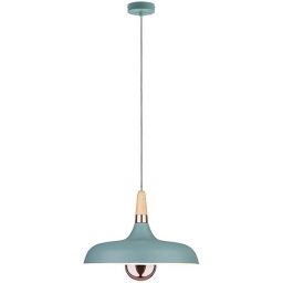 Paulmann Neordic Juna lampa wisząca 1x20W delikatna zieleń/miedziany/drewno 79655