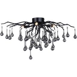 Paul Neuhaus Icicle lampa podsufitowa 4x40W czarny 8090-18