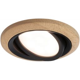 Paulmann Lanati lampa do zabudowy 3x6 W czarna-drewno 92237