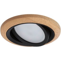 Paulmann Lanati lampa do zabudowy 3x6 W czarna-drewno 92237