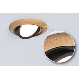 Paulmann Lanati lampa do zabudowy 3x6 W czarna-drewno 92237