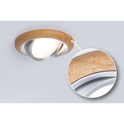 Paulmann Lanati lampa do zabudowy 3x6 W aluminium-drewno 92239
