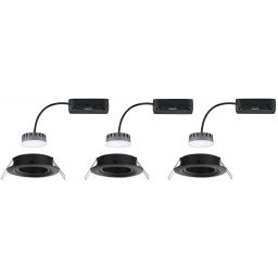 Paulmann Nova Plus Coin lampa do zabudowy 3x6W LED czarny mat 93080