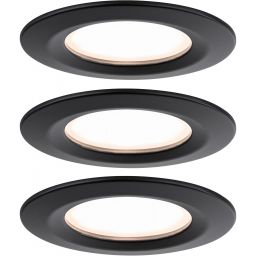 Paulmann Nova Plus Coin lampa do zabudowy 3x6W LED czarny mat 93081