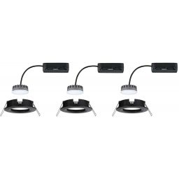 Paulmann Nova Plus Coin lampa do zabudowy 3x6W LED czarny mat 93081