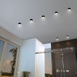 Paulmann Gil lampa podsufitowa 1x6W LED czarny mat/złoty 93378