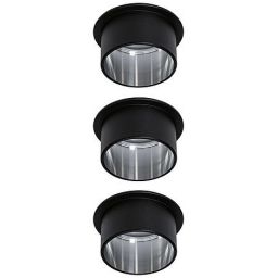 Paulmann Gil lampa podsufitowa 3x6W LED czarny mat/żelazo szczotkowane 93383