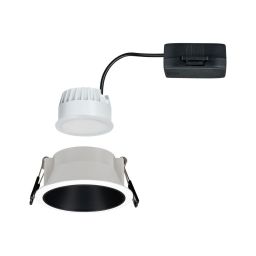 Paulmann Cole Coin lampa do zabudowy 1x6,5W biały/czarny mat 93401