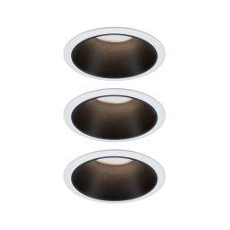 Paulmann Cole Coin lampa do zabudowy 3x6,5W biały/czarny mat 93402