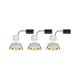 Paulmann Cole Coin lampa do zabudowy 3x6,5 W biała-złota 93406