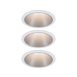Paulmann Cole Coin lampa do zabudowy 3x6,5 W biała-srebrna 93410