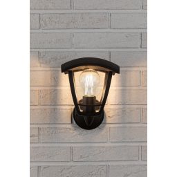 Paulmann Classic Curved kinkiet zewnętrzny 1x12W czarny/przezroczysty 94391