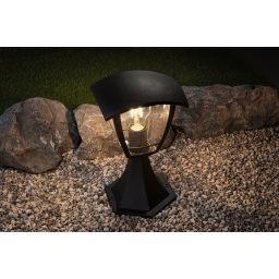 Paulmann Classic Curved lampa stojąca zewnętrzna 1x12W czarny/przezroczysty 94393
