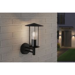 Paulmann Wall Classic kinkiet zewnętrzny 1x15W czarny/przezroczysty 94398