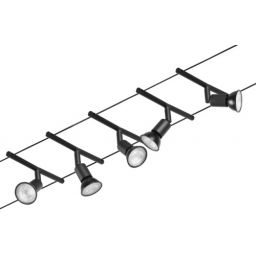 Paulmann Salt system linkowy 5x10W czarny mat/chrom 94446
