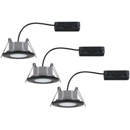 Paulmann Calla lampa do zabudowy 3x6W LED czarny mat 99991