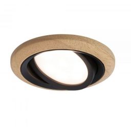 Paulmann Lanati lampa do zabudowy 1x6 W dąb olejowany, czarny mat 92238