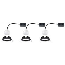 Paulmann Nova lampa do zabudowy 3x6,5W LED czarny mat 94473