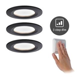 Paulmann Nova lampa do zabudowy 3x6,5W LED czarny mat 94474
