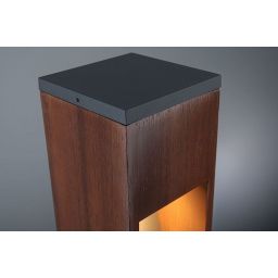 Paulmann Trabia lampa stojąca zewnętrzna 1x3,5W LED drewno 94678