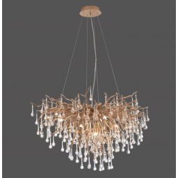 Paul Neuhaus Icicle lampa wisząca 10x40W mosiądz postarzany 2192-11